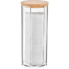 Ahşap Kapak Disk Pamukluk Organizeri