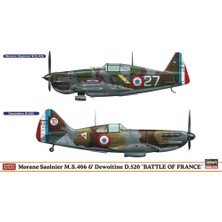 Hasegawa 01941 1/72 Morane Saulnier M.S.406 & Dewoitine D.5 (Limited Edition) Savaş Uçağı Demonte Plastik Maketi