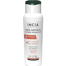Uravas Store INCIA%100 Doğal Saç Dökülmesine Karşı Etkili Şampuan 8 Değerli Bitki Ekstresi Vegan 275 ml