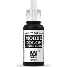 Vallejo Modelcolor 17Ml 170-861 Glossy Black