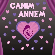 Ti Play Anneler Günü Pvc Vinil Pano Süsü 160X160 cm | Tek Parça Okul ve Sınıf Dekoru