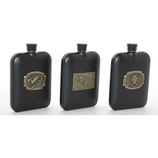 Urfakent Paslanmaz Çelik Kabartmalı Tekli 6 Oz Matara ALK2666