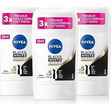 Uravas Store Kadın Stick Deodorant Black&amp;white 50ML, 72 Saat Koruma, X3 Adet