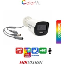 Hikvision DS-2CE10DF0T-LPFS Dahili Mikrofonlu Gece Renkli Kamera