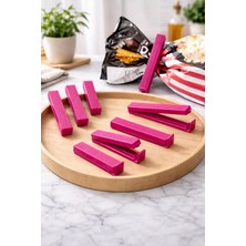 8'li Pratik Poşet Klipsi --Klips-- (4 Büyük 4 Küçük Boy)