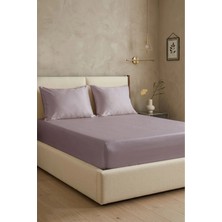 First Choice %100 Pamuk Saten 200 Tc (80 Tel) Lastikli Çarşaf Seti Leylak