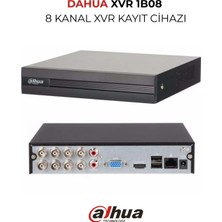 Dahua XVR1B08 8 Kanal Dvr Kayıt Cihazı H.265+ Sıkıştırma HDMI VGA Çıkış Uzaktan Izleme Destekli