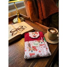 Tadsy Geyikli Kitap Kılıfı Şık ve Koruyucu Cepli Kitap Kılıfı Çok Amaçlı Çanta 19X25 cm