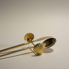 Onon Deniz Kabuğu Tasarım 4’lü Çatal Kaşık Bıçak Standı | Dekoratif Yükseltici Set