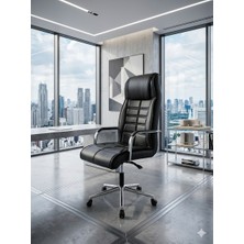 Trendcore Deri Yönetici Koltuğu | Yüksek Sırtlı, Konforlu, Dayanıklı Ofis & Makam Sandalyesi