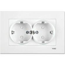 Beyaz Ikili Topraklı Priz Çarpma Karşıtı