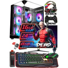 Warbox Dead 24" Monitör I5 6500 16GB Ddr4 Ram 256GB SSD 250GB HDD RX580 Ddr5-8gb E.kartı Gaming Takım Bilgisayar