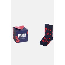 Happy Socks - Lacivert Sevgililer Günü Temalı 2\'li Çorap Hediye Seti