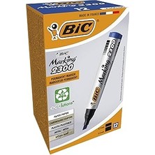 Uravas Store Bic Intensity Marker 2300 Kesik Uçlu Permanent Markör 12'li Kutu, 3,7 mm ile 5,5 mm Kalın