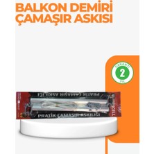 Asiltech 25X60 cm Çamaşır Askılığı Kare Balkon Demiri Için Dayanıklı Tasarım