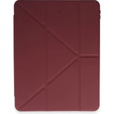 Olinea Ipad 12.9 (2021) Kılıf Kalemlikli Mars Tablet Kılıfı - Mürdüm