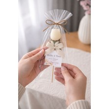 Kamira 🌷 Nişan Hediyeliği Lale Mum – Kişiye Özel Tasarım 10 Adet