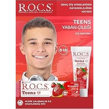 Uravas Store R.o.c.s. Teen 8-18 Yaş Yaban Çileği Tadında Macunu 1 Paket(1 x 74 G)