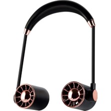 Urfakent Boyunluk Fan Hava Soğutucu Vantilatör Boyuna Asmalı Şarjlı 3 Kademeli Mini Klima Siyah