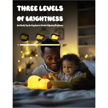 Skygo Çocuk Bebek Odası Yatan Kapibara Gece Lambası LED Işıklı Sevimli Figürlü Dokunmatik Silikon Pet