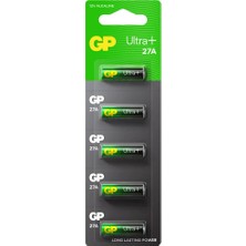 GP Batteries 27A Ultra Plus 27A/Mn27 Boy Pil, 12 Volt, 5'li Kart
