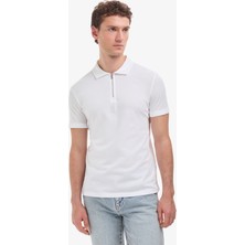 Pierre Cardin Ekru Slim Fit Erkek Polo Yaka %100 Pamuk Uzun Kol Basic Tişört  50325311 VR019 Günlük Stil