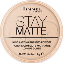 Rimmel London Stay Matte 003 - Peach Glow Sıkıştırılmış Pudra 14 g Doğal Mat Bitiriş Özelliği