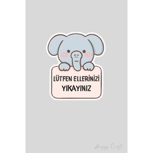 Huggy Craft Fil Sticker Lütfen Ellerinizi Yıkayınız Etiketi