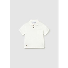 Mayoral Erkek Bebek Polo Yaka Kısa Kol T-Shirt Krem 01109