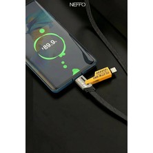 Neffo 65W Çok Fonksiyonlu 4'ü 1 Arada USB C-Type C-Lighting Şarj Kablo 27W Pd Hızlı Şarj