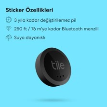 Skygo Smart Tag, Siyah, Bluetooth Takip Cihazı - Evcil Hayvanlar, Elektronik Cihazlar Için Eşya Bulucu, 76 Metre Mesafeye Kadar, Suya Dayanıklı, Ios ve Uyumlu
