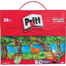 Pastel Boyalar, Canlı Renkler ve Rahat Uygulamalı Pastel Boya, Yumuşak Çocuk Boyası, Kolay Kullanımlı Resim Boyası, Dayanıklı Kırtasiye Malzemesi, Çantalı 24 Renk Pastel Boya