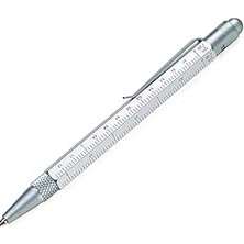 Uravas Store Troika PIP22SI PIP22SI Construction Sytlus Mini Tükenmez Kalem Gümüş