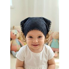 Dantel Detaylı Fisto Kumaş - Çocuk Bandanası – Bağcıklı