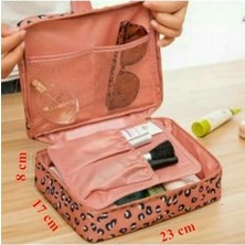 Ecoform Su Geçirmez Organizer Seyahat Kozmetik Makyaj Çantası Kahverengi