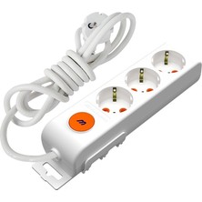  ri-tech 3 lü 3 metre anahtar topraklı grup priz