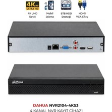 Dahua NVR2104-4KS3 4 Kanal Güvenlik Sistemi Nvr Kayıt Cihazı