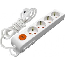  ri-tech 4 lü 2 metre anahtar topraklı grup priz