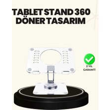 Asiltech Ayarlanabilir Şeffaf Tablet Standı Kaymaz Silikon Tabanlı