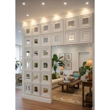 Duvarım Lima Gümüş Aynalı 3D Duvar Paneli