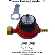 Orgaz Yüksek Basınçlı 12KG Vanalı Tüp 45KG Sanayi Tüp Uyumlu Ayarlı Dedantör Canavar Ocak Pürmüz Regülatörü