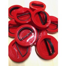 Abnturk Pratik Kullanışlı Kırmızı Kavanoz Kapağı Plastik 10 cm (3 Adet)
