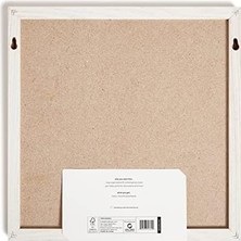 U Brands Rustik Bülten Tahtası, 35,56 cm x 35,5 Cm, Beyaz Ahşap Stil Çerçeve, Endüstriyel Sınıf Sabitleme Yüzeyi, Itme Pimleri Dahil