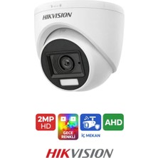 Hikvision DS-2CE76D0T-EXLPF Renkli Gece Dome Kamera Güvenlik Kamerası