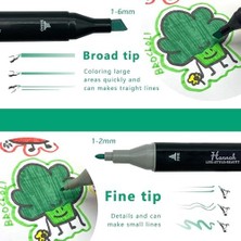 80 Adet Marker Kalemden Oluşan Rengarek Kalem Seti Çantalı Standlı Çift Taraflı Marker Boyama Renklendirme Kalemleri