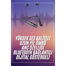 Boyun Askılı 100 Saat Kablosuz Kulaklık Göstergeli Bluetooth Kulaklık - TK002M-6W2UU3