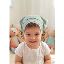 Dantel Detaylı Fisto Kumaş - Çocuk Bandanası – Bağcıklı