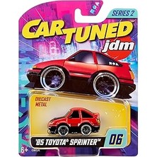 Uravas Store Mgae Cartuned Jdm Seri 2 1985-87 Sprinter Trueno Gt-Apex AE86, Siyah Kırmızı, Diecast Metal Oyuncak