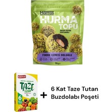 Kms Home Harras Glutensiz Şeker Ilavesiz Antep Fıstığı Kaplı Fındık Ezmesi Dolgulu Hurma Topu 96GR.
