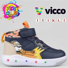 Vicco Dragus Phylon Kauçuk Taban Ortopedik Işıklı Çocuk Bot Lacivert